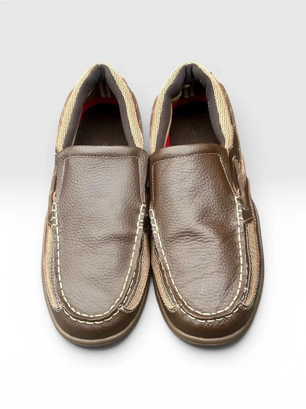 Margaritaville Men's Dark Brown Leather Slip-On Loafers